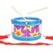 Childrens Toy Snare Marching Drum Double-Sided Adjustable Strap Wood Sticks
